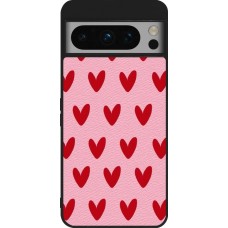 Google Pixel 8 Pro Case Hülle - Silikon schwarz Saint Valentines Day 26 Pattern heart