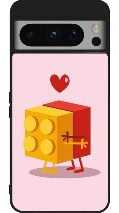 Google Pixel 8 Pro Case Hülle - Silikon schwarz Saint Valentines Day 26 Puzzle