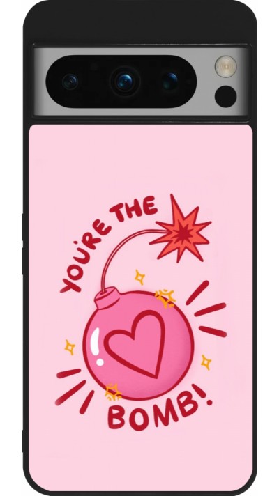 Google Pixel 8 Pro Case Hülle - Silikon schwarz Saint Valentines Day 26 You are the bomb