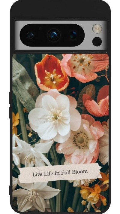 Coque Google Pixel 8 Pro - Silicone rigide noir Full Bloom Spring 2026