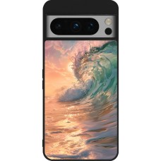 Google Pixel 8 Pro Case Hülle - Silikon schwarz Wave Sunset