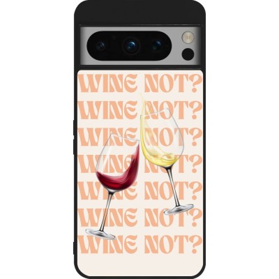 Google Pixel 8 Pro Case Hülle - Silikon schwarz Wine not