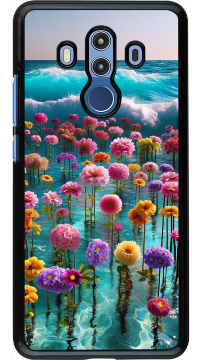 Huawei Mate 10 Pro Case Hülle - Blumenmeer Wellen