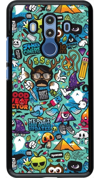 Huawei Mate 10 Pro Case Hülle - Mixed Cartoons Turquoise