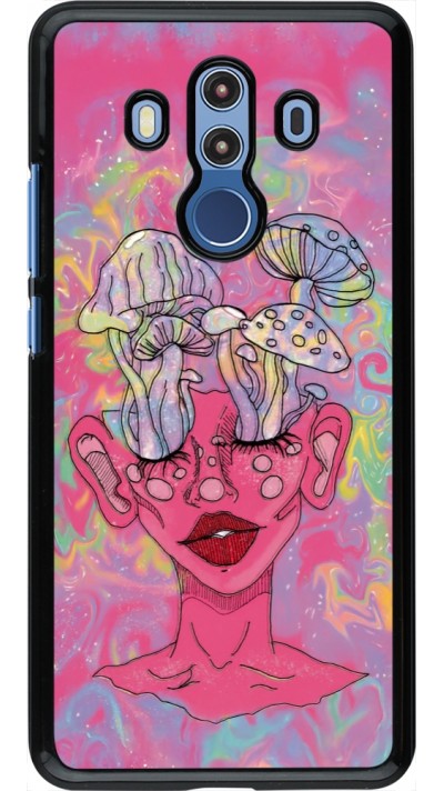 Huawei Mate 10 Pro Case Hülle - Psychedelic pink mushroom