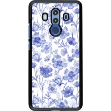 Huawei Mate 10 Pro Case Hülle - Spring 23 watercolor blue flowers
