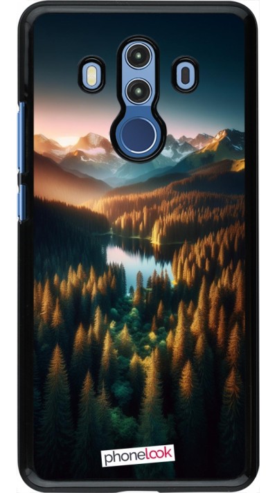 Huawei Mate 10 Pro Case Hülle - Sonnenuntergang Waldsee