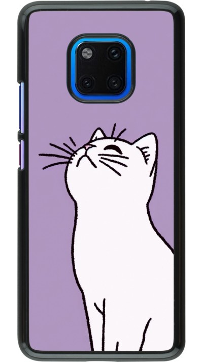 Huawei Mate 20 Pro Case Hülle - Chat auf lila Hintergrund