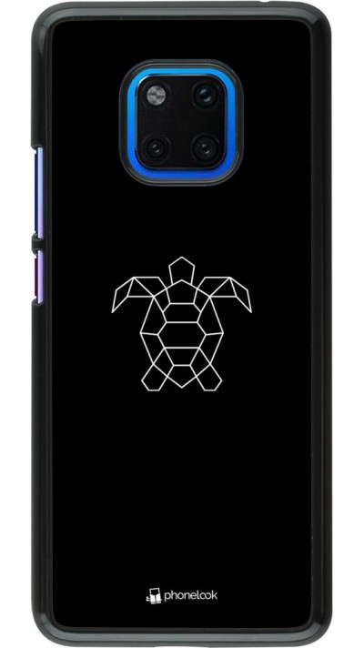 Hülle Huawei Mate 20 Pro - Turtles lines on black