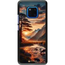 Huawei Mate 20 Pro Case Hülle - Tal Sonnenuntergang Hirsch Baum