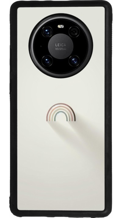 Huawei Mate 40 Pro Case Hülle - Silikon schwarz Mini Regenbogen Minimal
