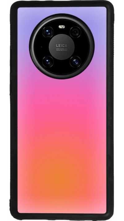 Huawei Mate 40 Pro Case Hülle - Silikon schwarz Orange Pink Blue Gradient