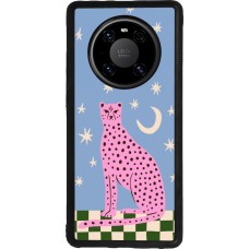 Huawei Mate 40 Pro Case Hülle - Silikon schwarz Pink leopard with stars 2026