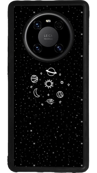 Huawei Mate 40 Pro Case Hülle - Silikon schwarz Space Doodle