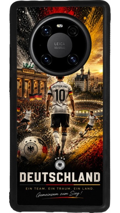Coque Huawei Mate 40 Pro - Silicone rigide noir Football Allemagne splash 2026