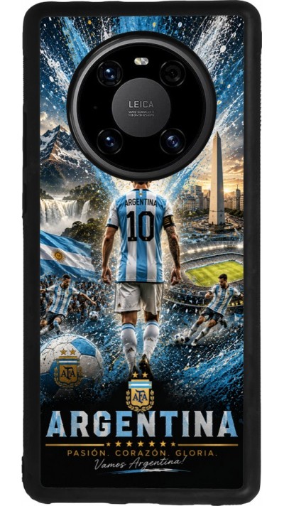 Coque Huawei Mate 40 Pro - Silicone rigide noir Football Argentine splash 2026