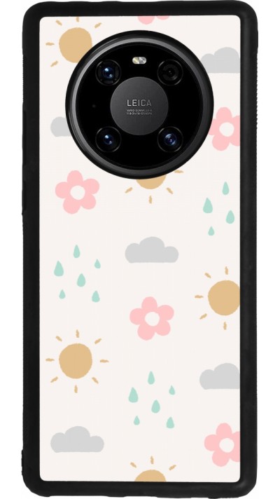 Huawei Mate 40 Pro Case Hülle - Silikon schwarz Spring 23 weather