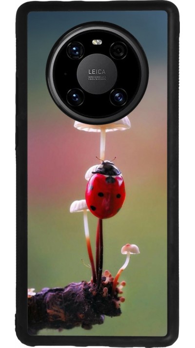 Coque Huawei Mate 40 Pro - Silicone rigide noir Ladybird on a mushroom Spring 2026