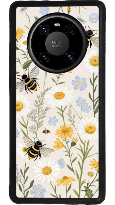 Coque Huawei Mate 40 Pro - Silicone rigide noir Pattern bees Spring 2026