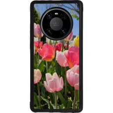 Huawei Mate 40 Pro Case Hülle - Silikon schwarz Tulips Spring 2026