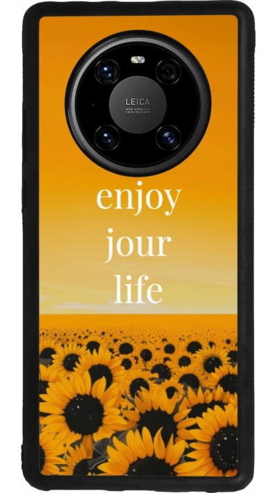 Huawei Mate 40 Pro Case Hülle - Silikon schwarz Summer 2025 Enjoy your life