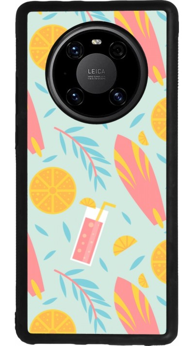 Huawei Mate 40 Pro Case Hülle - Silikon schwarz Summer 2025 Pattern citron