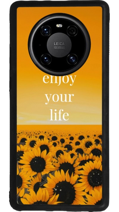 Coque Huawei Mate 40 Pro - Silicone rigide noir Summer 2026 Enjoy your life
