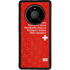 Huawei Mate 40 Pro Case Hülle - Silikon schwarz Swiss Passport