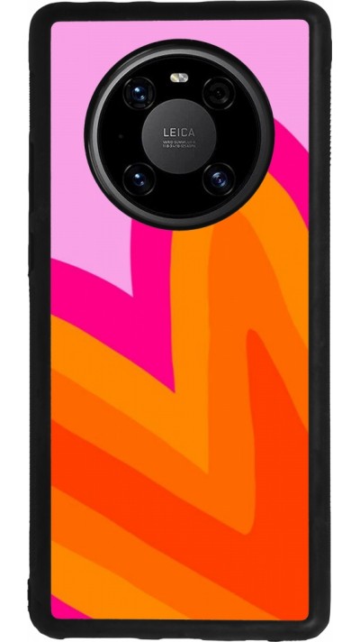 Coque Huawei Mate 40 Pro - Silicone rigide noir Valentine 2024 heart gradient