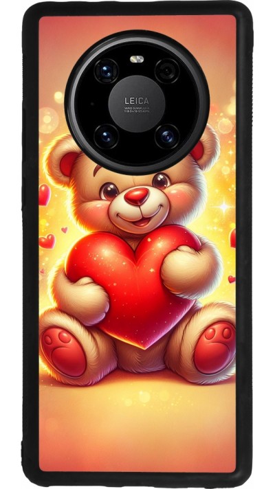 Coque Huawei Mate 40 Pro - Silicone rigide noir Valentine 2024 Teddy love