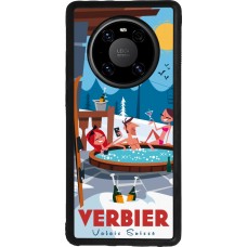 Huawei Mate 40 Pro Case Hülle - Silikon schwarz Verbier Mountain Jacuzzi