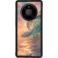 Coque Huawei Mate 40 Pro - Silicone rigide noir Wave Sunset