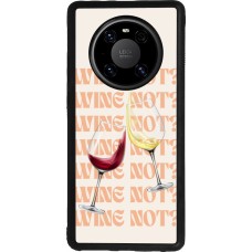 Coque Huawei Mate 40 Pro - Silicone rigide noir Wine not