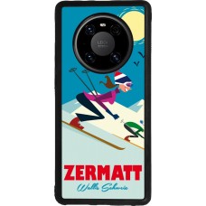Huawei Mate 40 Pro Case Hülle - Silikon schwarz Zermatt Ski Downhill