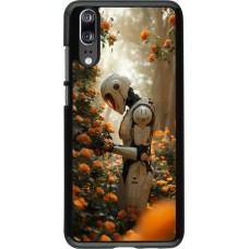 Huawei P20 Case Hülle - Astronaut flowers 2025