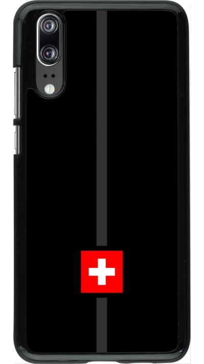 Huawei P20 Case Hülle - Kanton CH schwarz