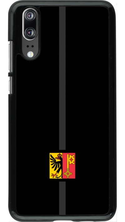 Huawei P20 Case Hülle - Kanton GE schwarz