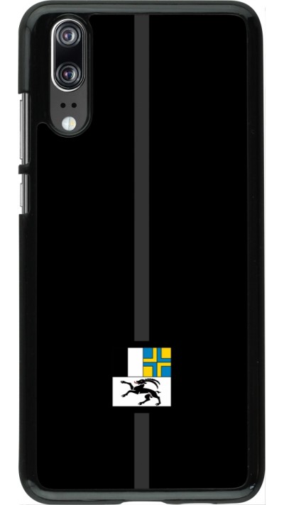 Huawei P20 Case Hülle - Kanton GR schwarz