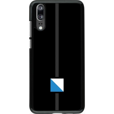 Huawei P20 Case Hülle - Kanton ZH schwarz