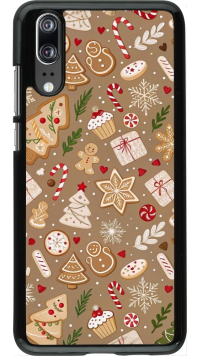 Coque Huawei P20 - Christmas 25 Pattern Ginger Cookie