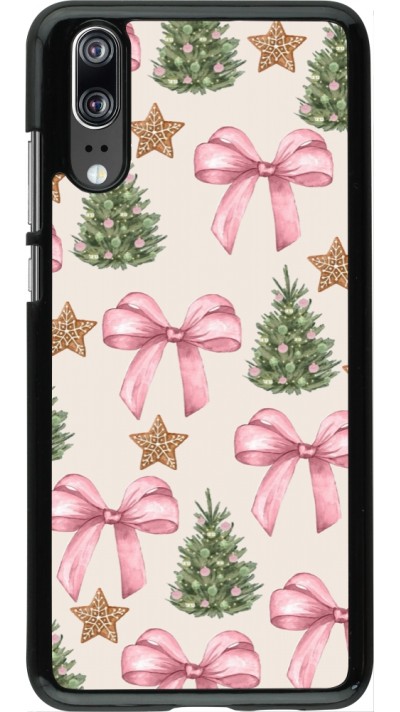 Huawei P20 Case Hülle - Christmas 25 Vintage Ribbons