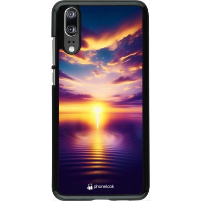 Huawei P20 Case Hülle - Sonnenuntergang gelb violett