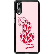 Huawei P20 Case Hülle - Leopard with hearts 2026