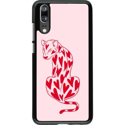 Huawei P20 Case Hülle - Leopard with hearts 2026