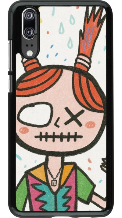 Huawei P20 Case Hülle - Little Girl Sketch