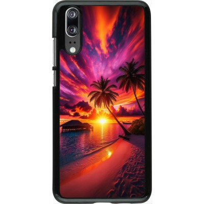 Huawei P20 Case Hülle - Malediven Abenddämmerung Glückseligkeit