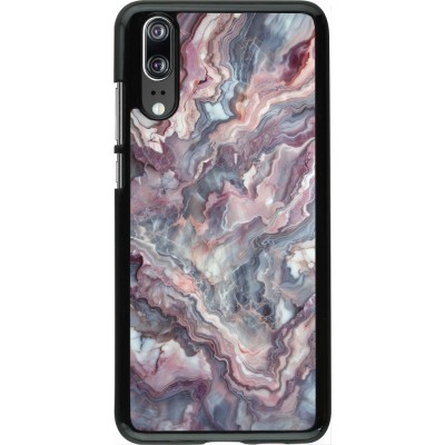 Huawei P20 Case Hülle - Violetter silberner Marmor