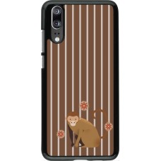 Huawei P20 Case Hülle - Monkey with stripes