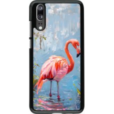 Huawei P20 Case Hülle - Paint Flamingo