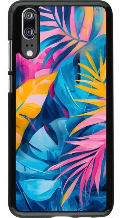 Huawei P20 Case Hülle - Palms Blue